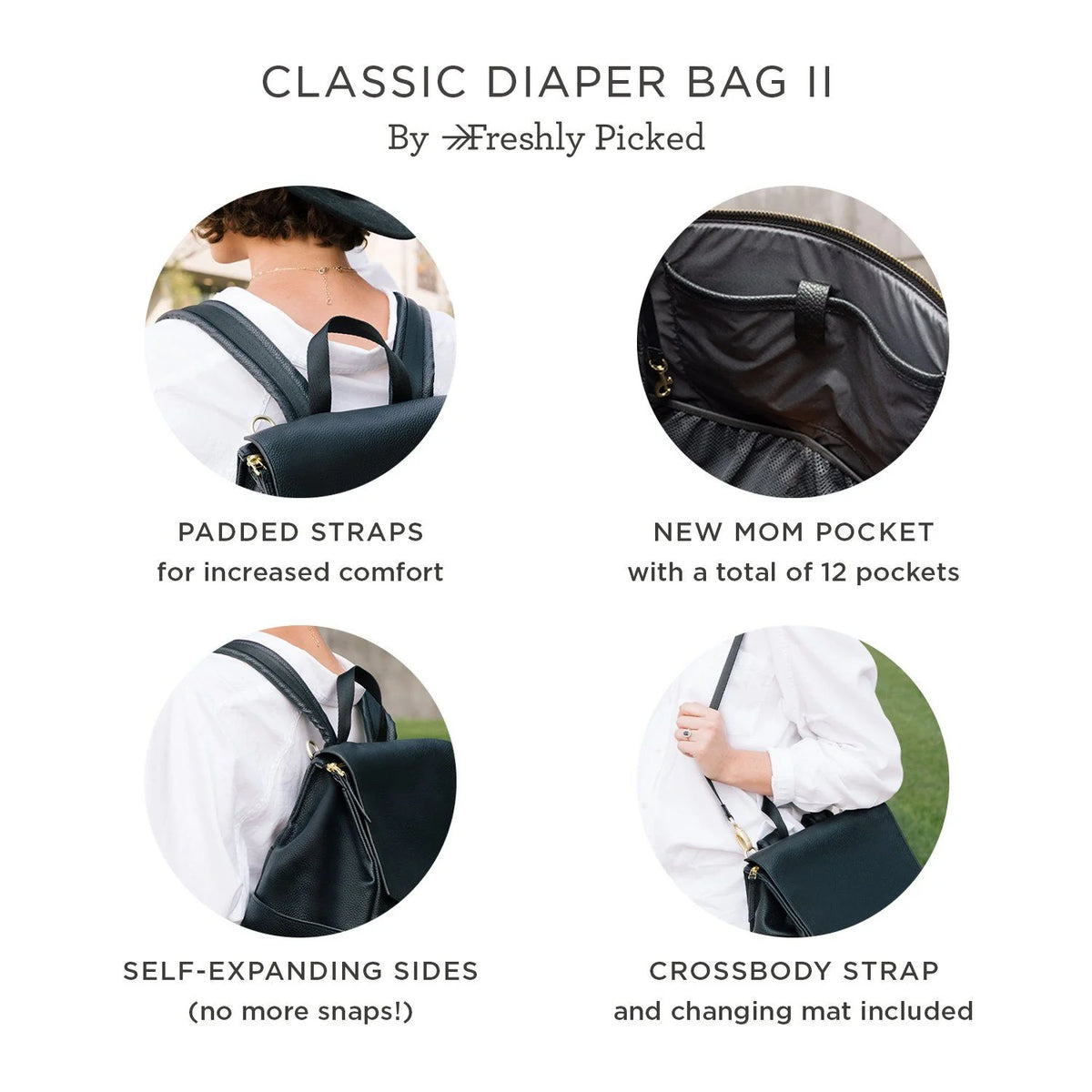 Freshly Picked | The Classic Diaper Bag II in Hot Pink