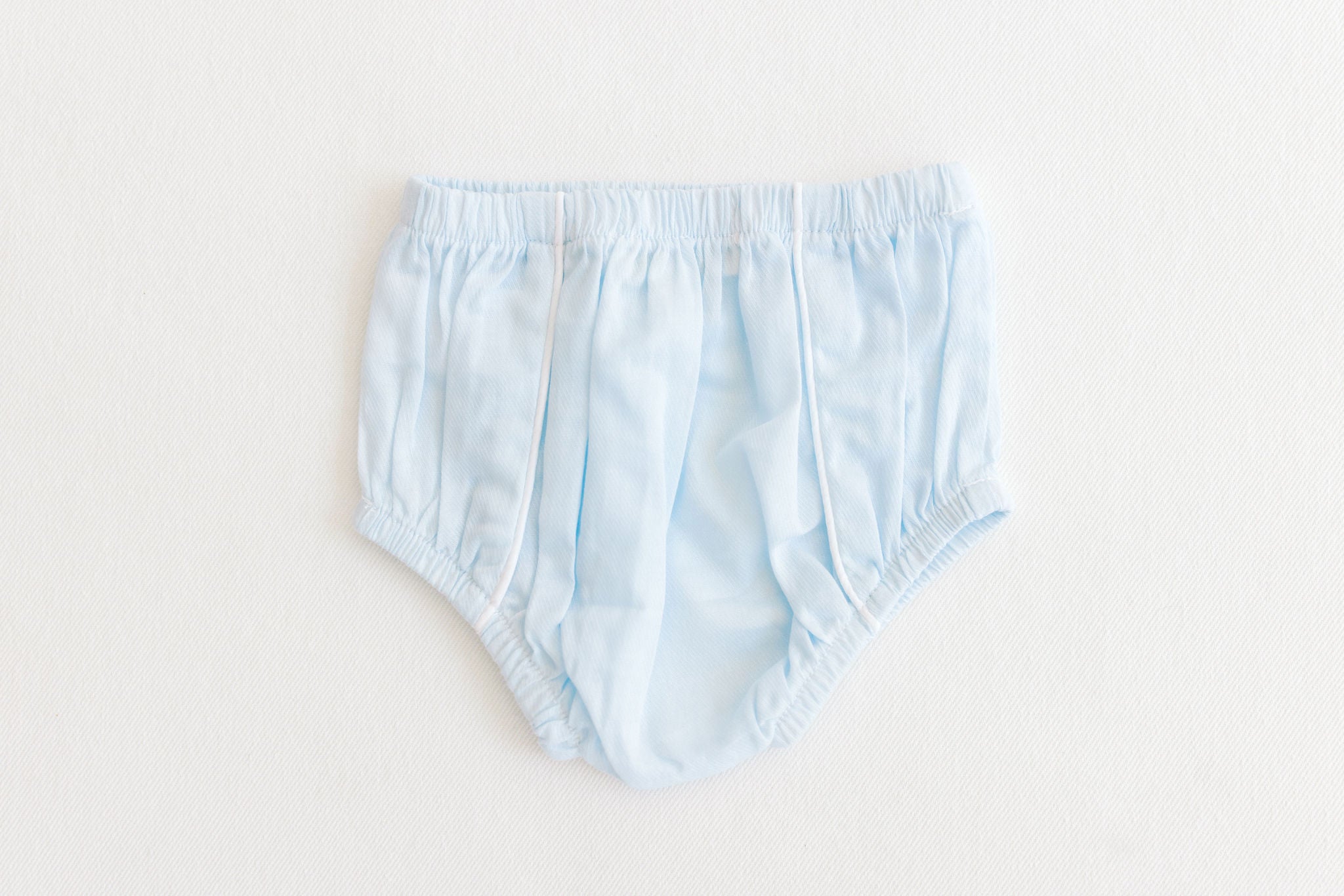 Terry Tots Diaper Cover Blue with White Trim