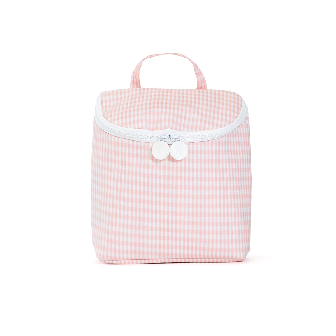 TRVL DESIGN Go Go Lunch Quilted Insulated Bag in Pimlico Stripe Pink