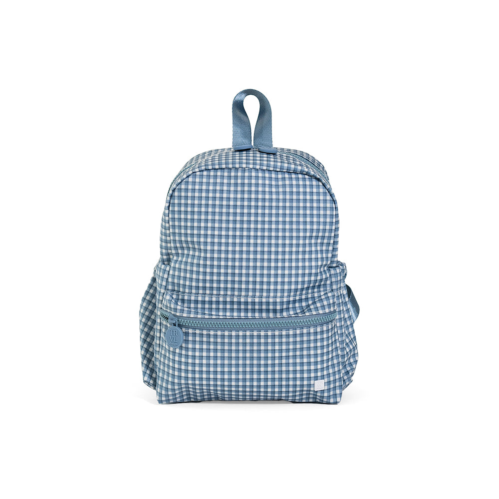 TRVL DESIGN Mini Backer Backpack in Rodeo Check Indigo