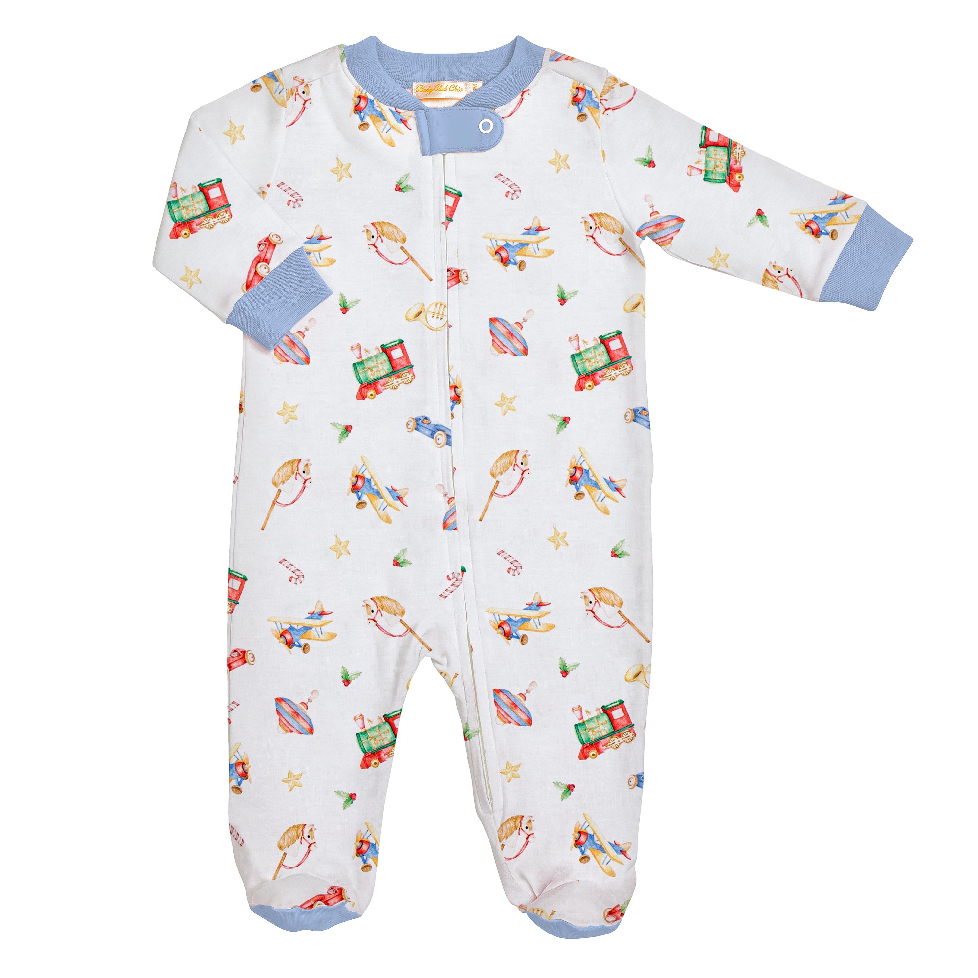 Baby Club Chic | Holiday Heirlooms Pima Zipped Footie