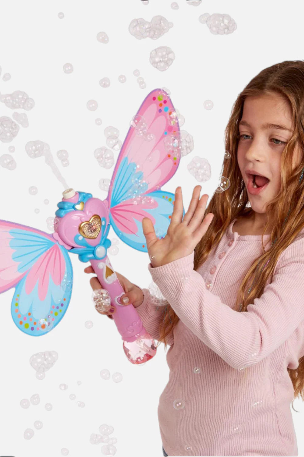 LED Illuminating Butterfly+ Fairy Princess Bubble Wand