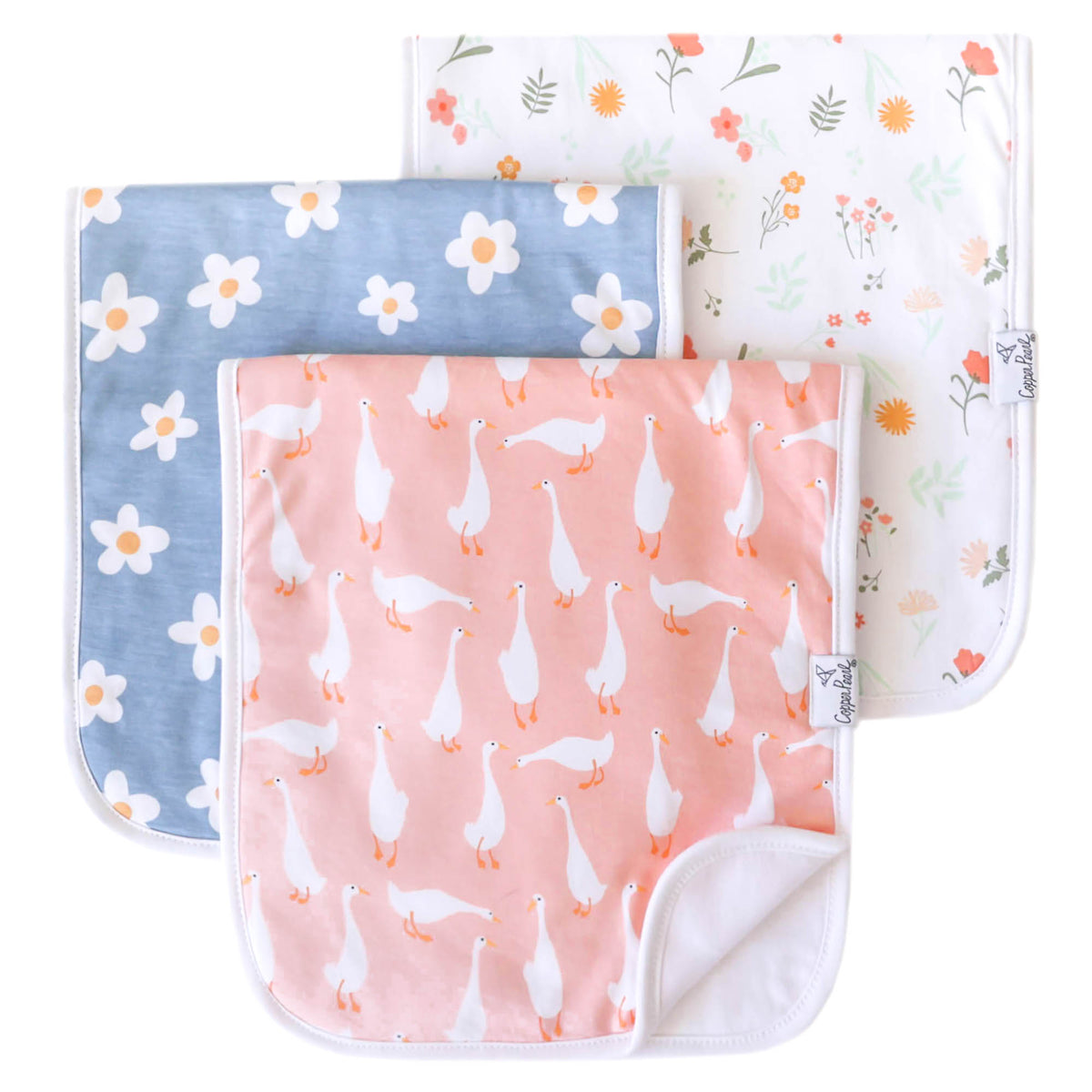 Copper Pearl Burp Cloths-Goosie