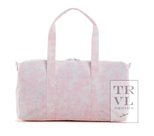 TRVL Design | Weekender Duffel Bag - Bunny Toile Pink