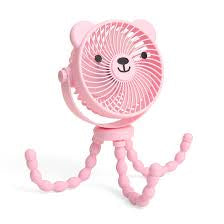 Itzy Ritzy 3- Speed Breeze Stroller Fan- Pink Bear