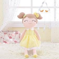 Tiny Tots Plush Doll | Yellow with Light Brown Hair