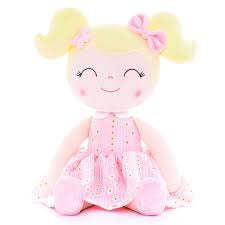 Tiny Tots Plush Doll | Light Pink with Blonde Hair