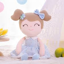 Tiny Tots Plush Doll | Blue with Light Brown Hair