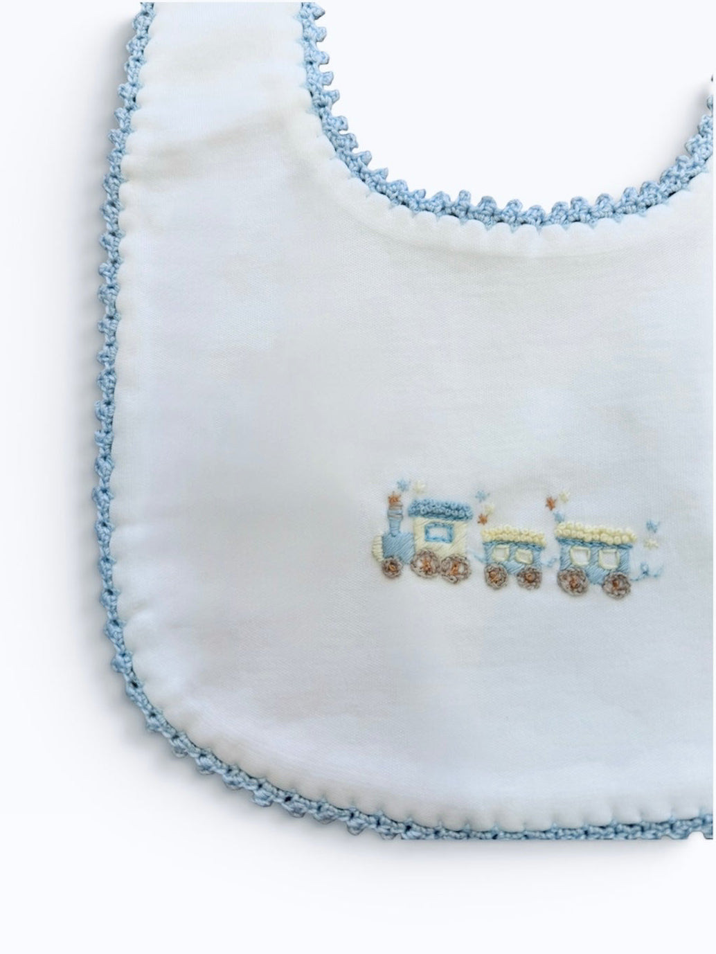 Baby Club Chic | Little Train Embroidered Pima Bib