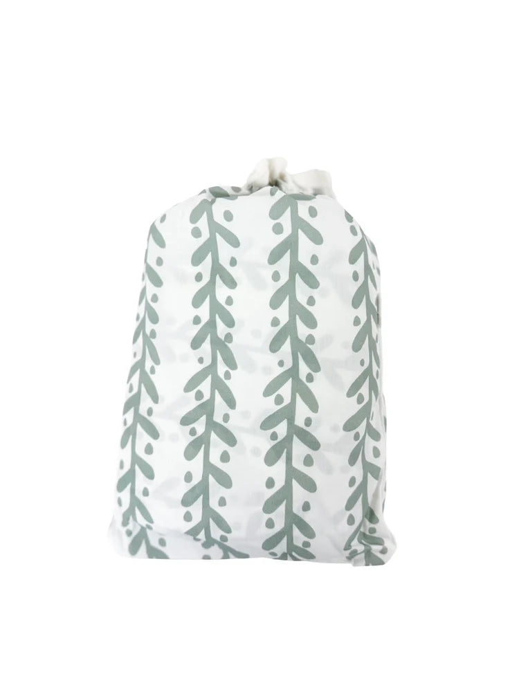 The Uptown Baby Crib Sheet - Sweet Vine Sage