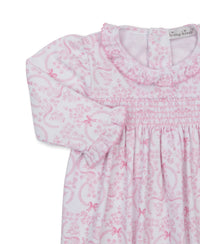 Kissy Kissy | Delicate Blooming Bows Pink Smocked Playsuit