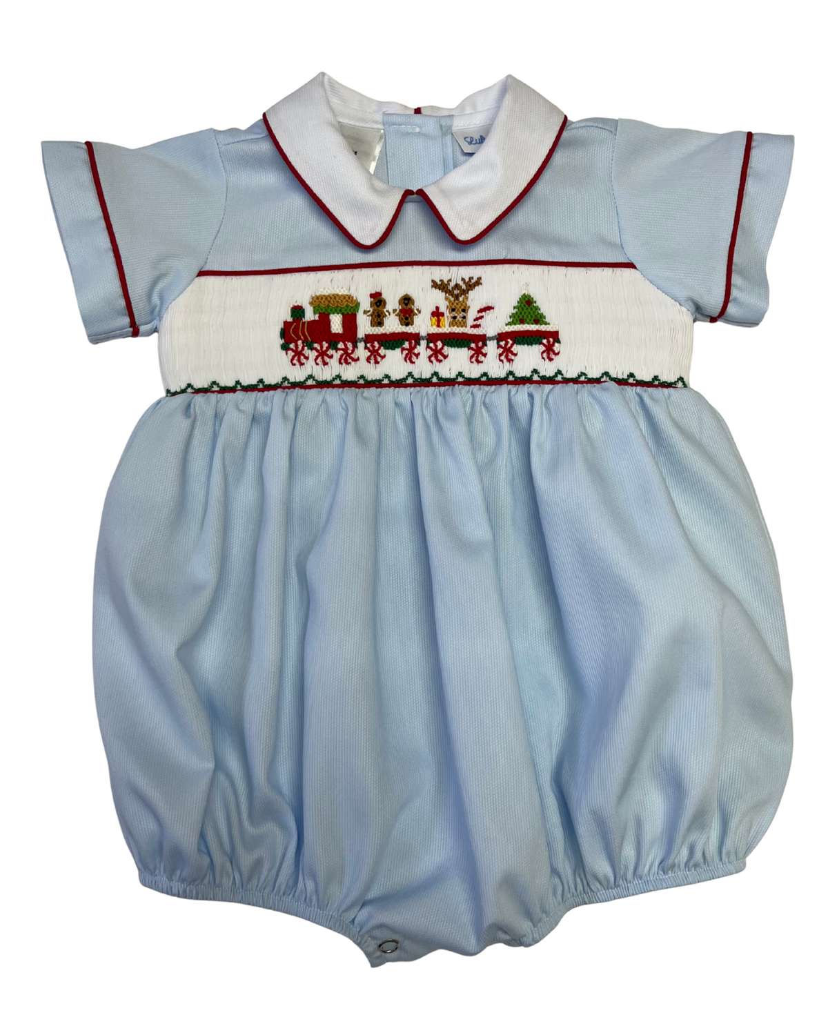 Lulu Bebe | Noah Bubble Christmas Train Smock