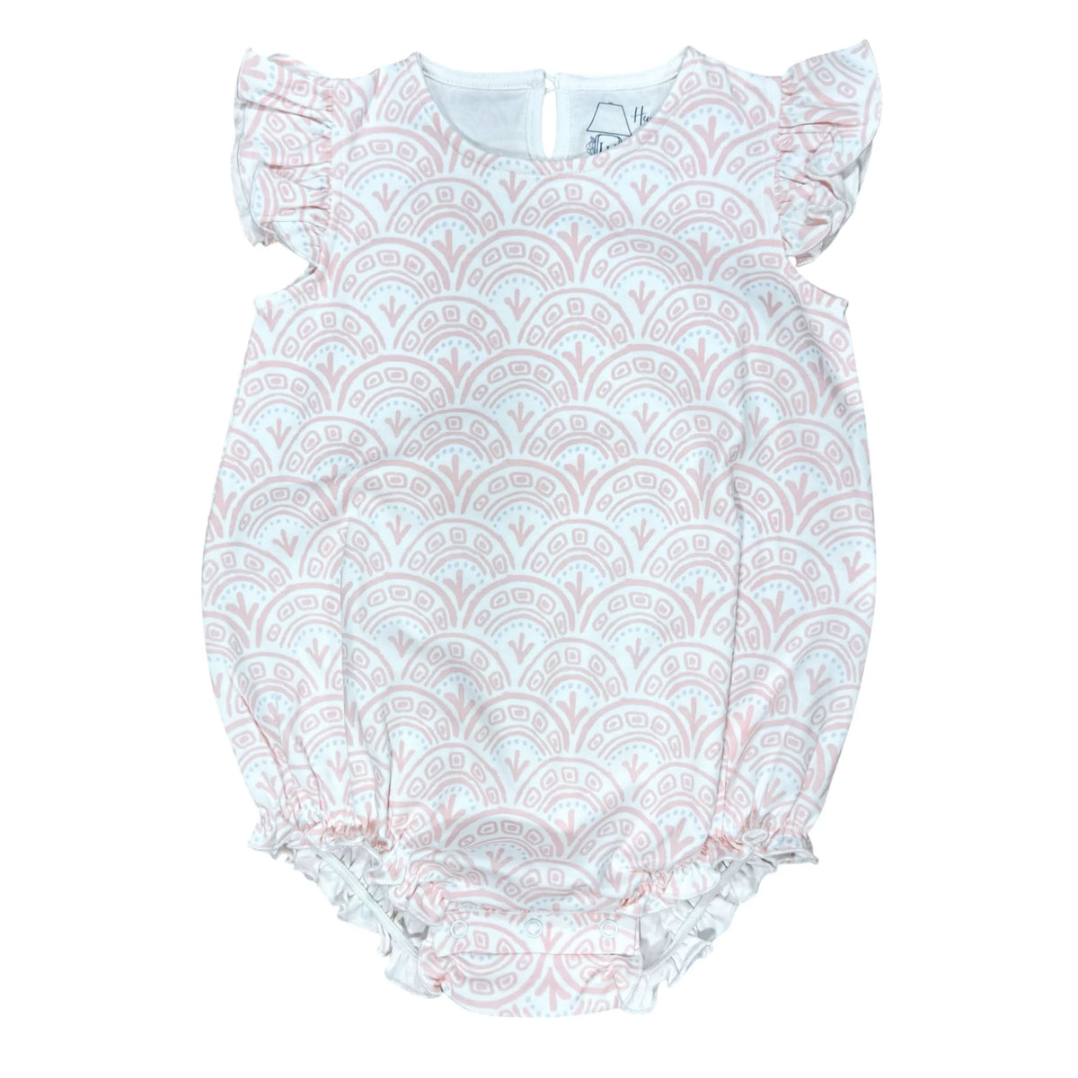 Heyward House Girls Classic Bubble in Pink Scallop
