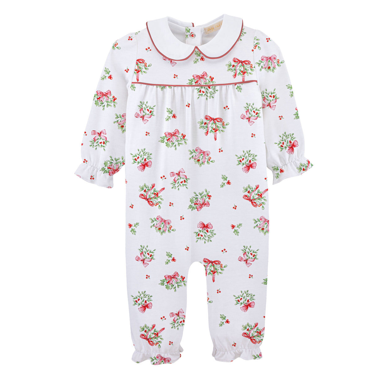 Baby Club Chic | Mistletoe Kisses Pima Playsuit w/ Collar