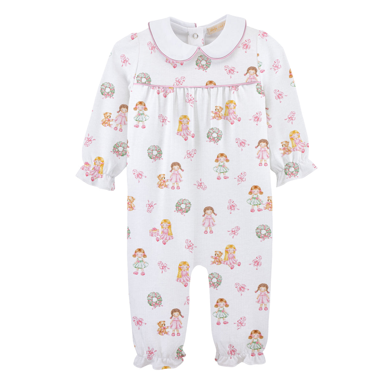 Baby Club Chic | Sweet Holidays Pima Playsuit w/ Round Collar
