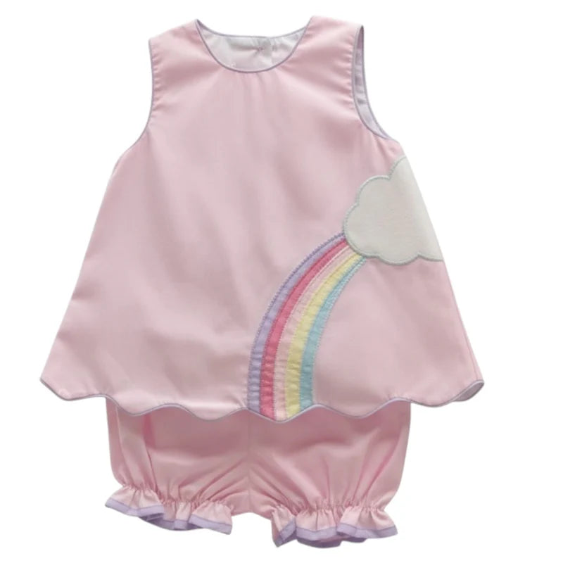 Zuccini Kids | Rainbow Sundae Set Light Pink Broadcloth