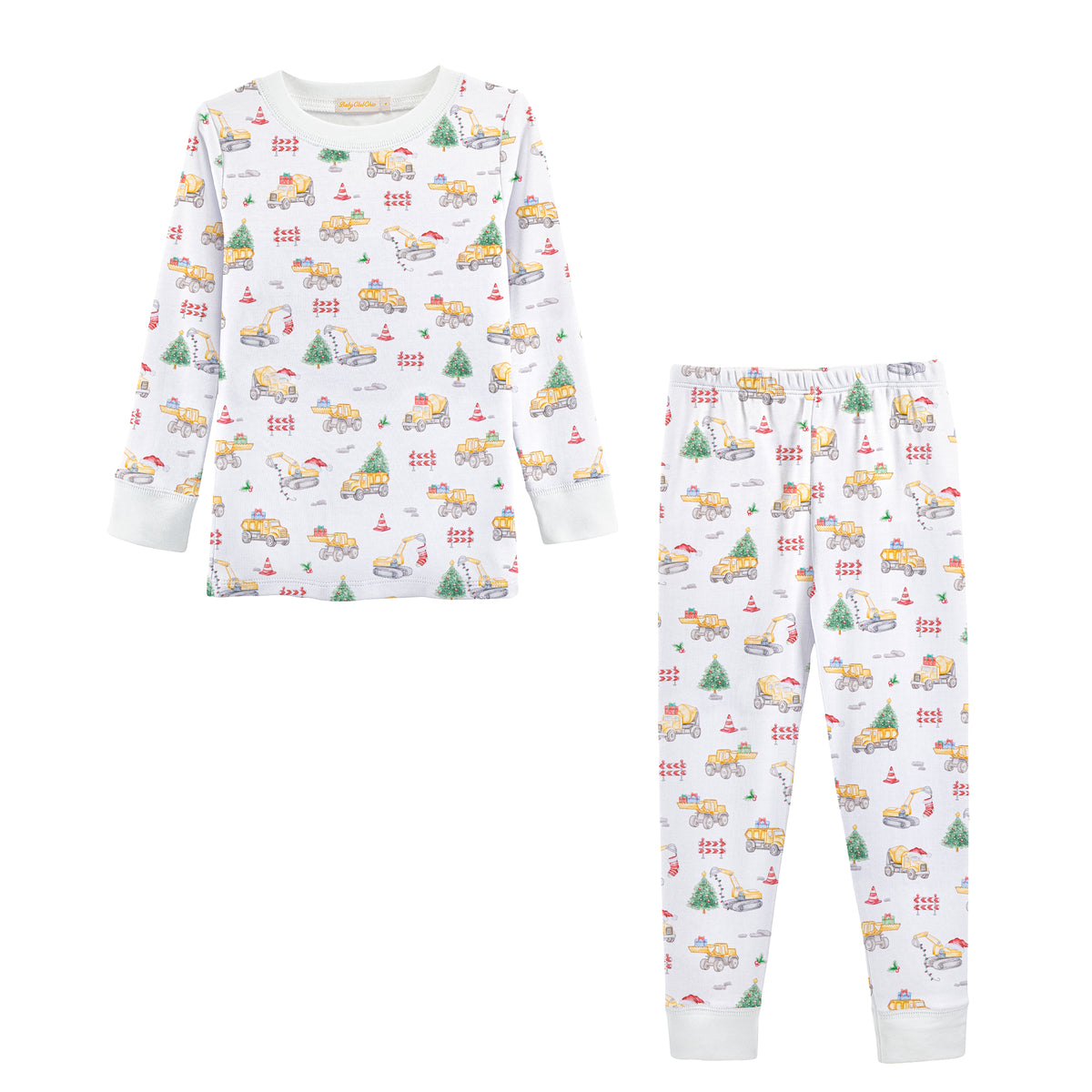 Baby Club Chic | Jingle Trucks Pima PJ Set