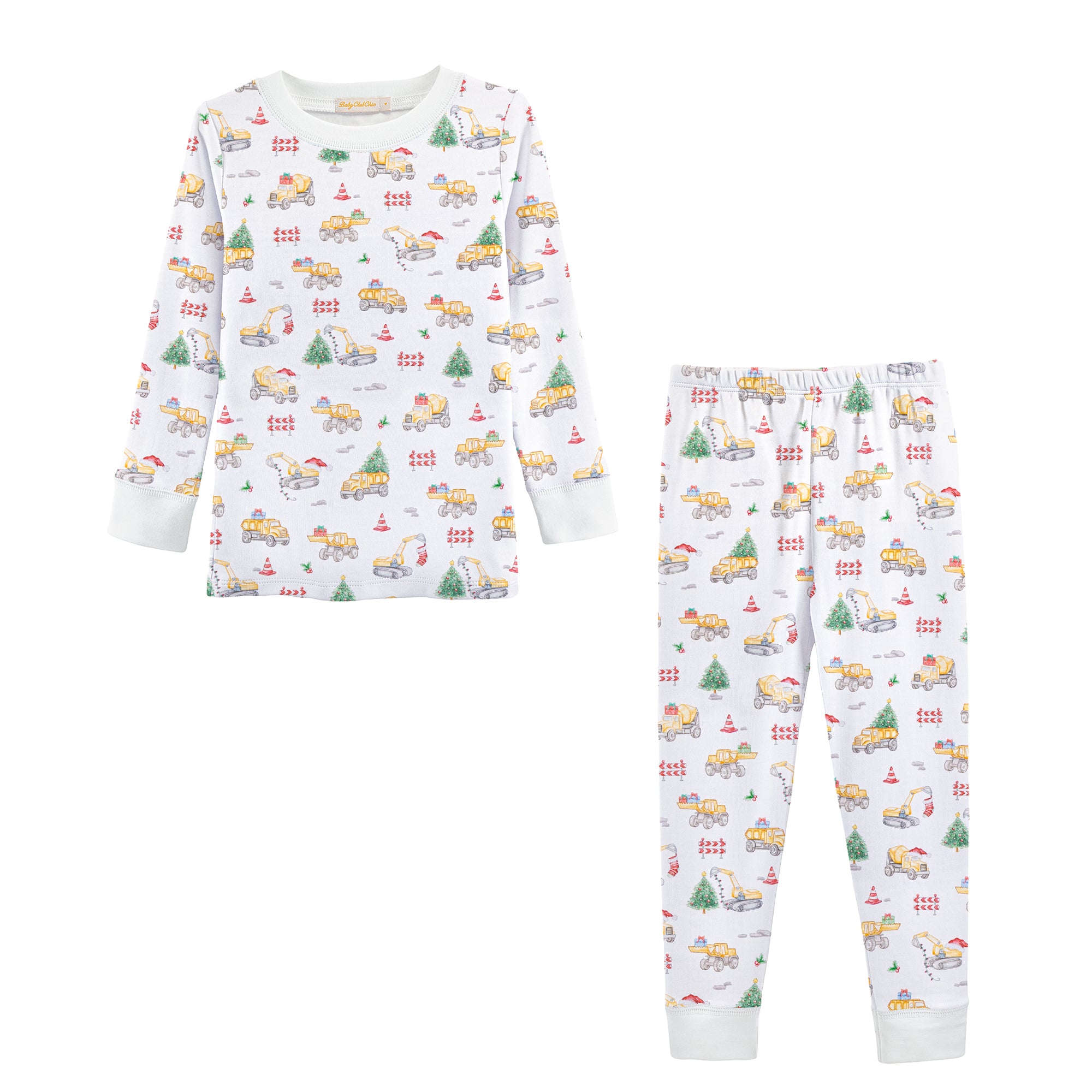 Baby Club Chic | Jingle Trucks Pima PJ Set