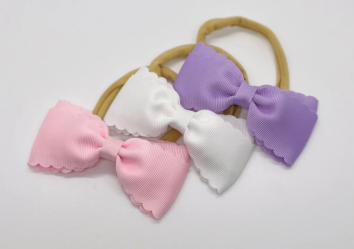 Scalloped Bow Headband