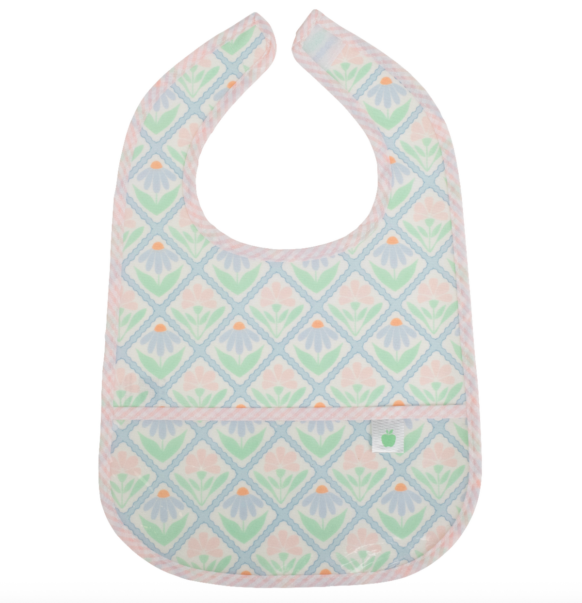 Apple Of My Isla | The Wipe It Bib, Pastel Floral