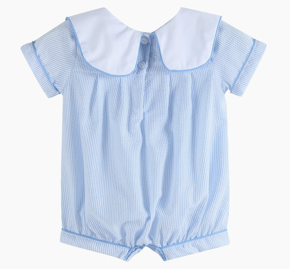 Lil Cactus Blue Stripe Bunny Romper