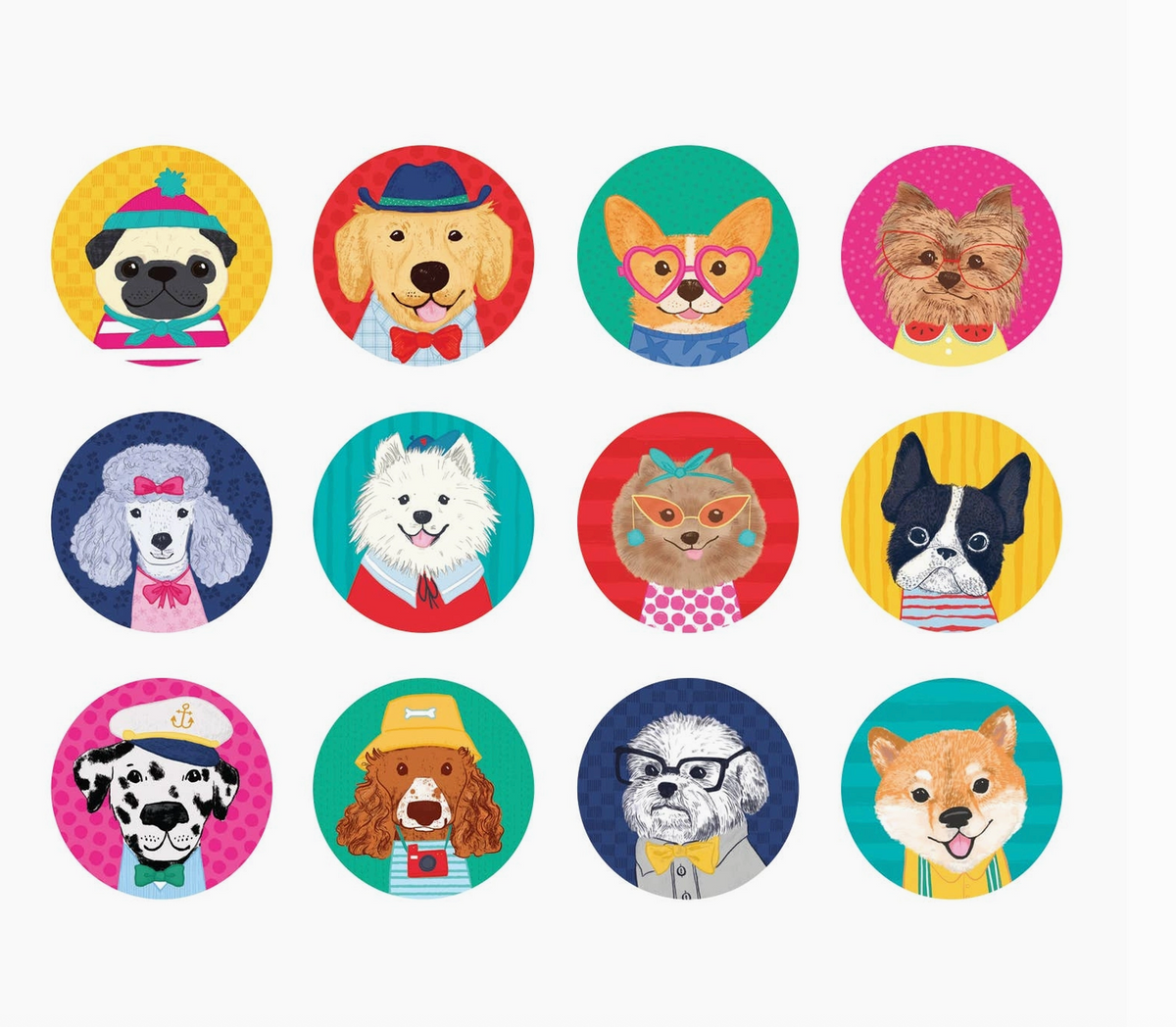 Dog Portraits Mini Memory Match