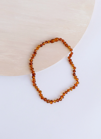 Canyon Leaf | Baltic Amber Teething Necklace 11”