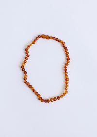 Canyon Leaf | Baltic Amber Teething Necklace 11”