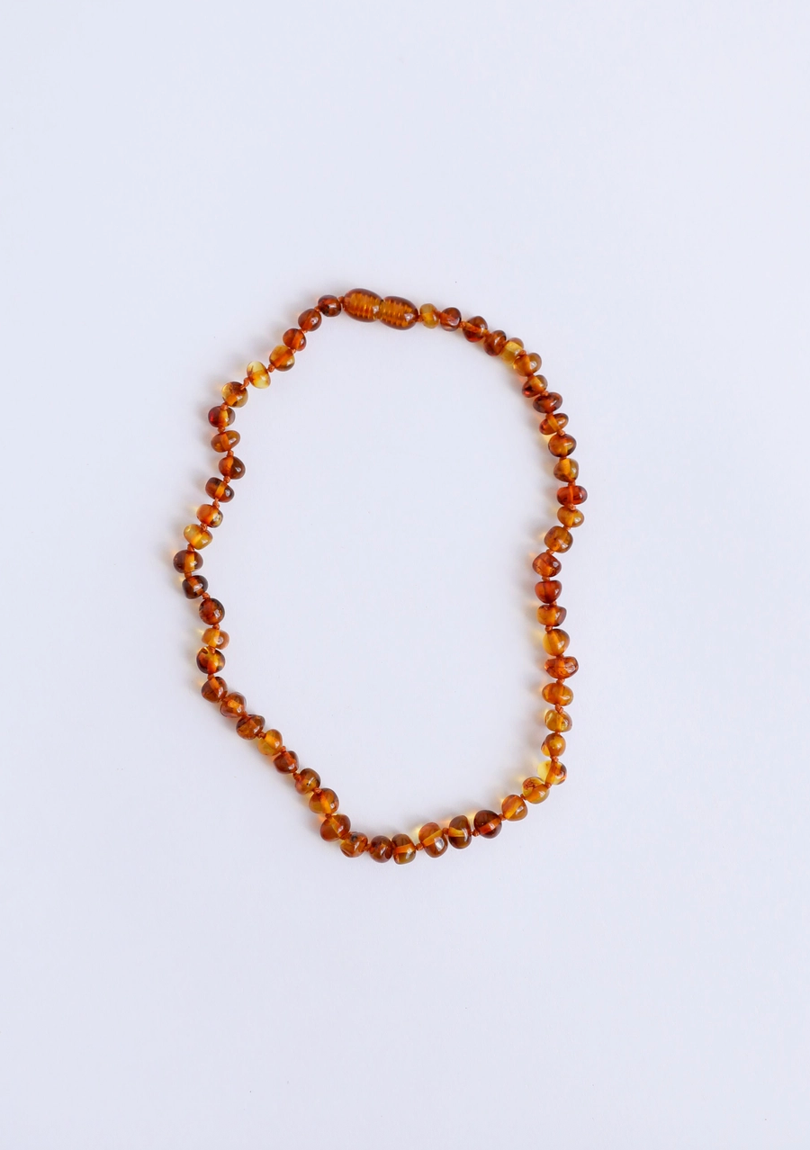 Canyon Leaf | Baltic Amber Teething Necklace 11”