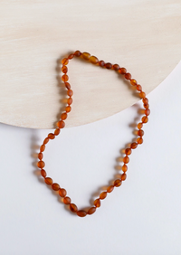 Canyon Leaf | Baltic Amber Teething Necklace 13”