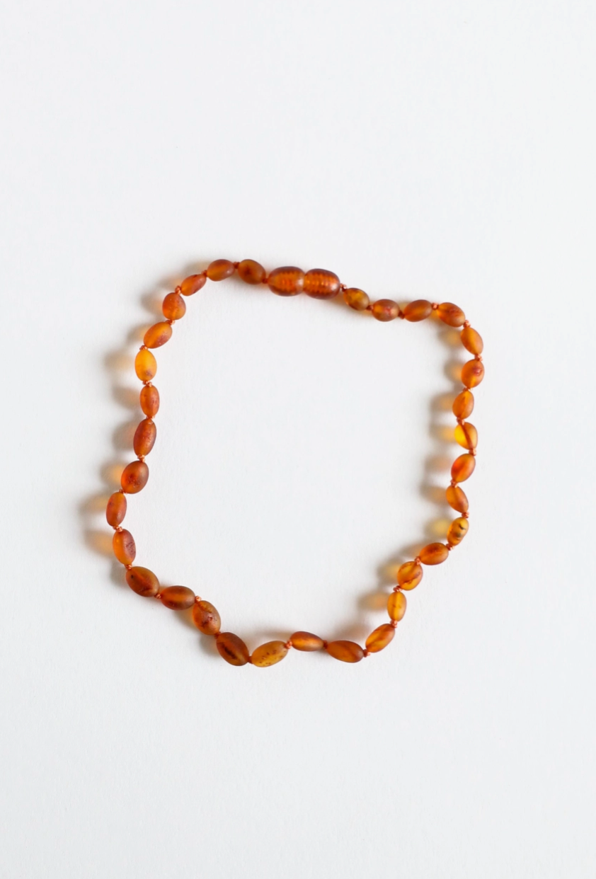 Canyon Leaf | Baltic Amber Teething Necklace 13”