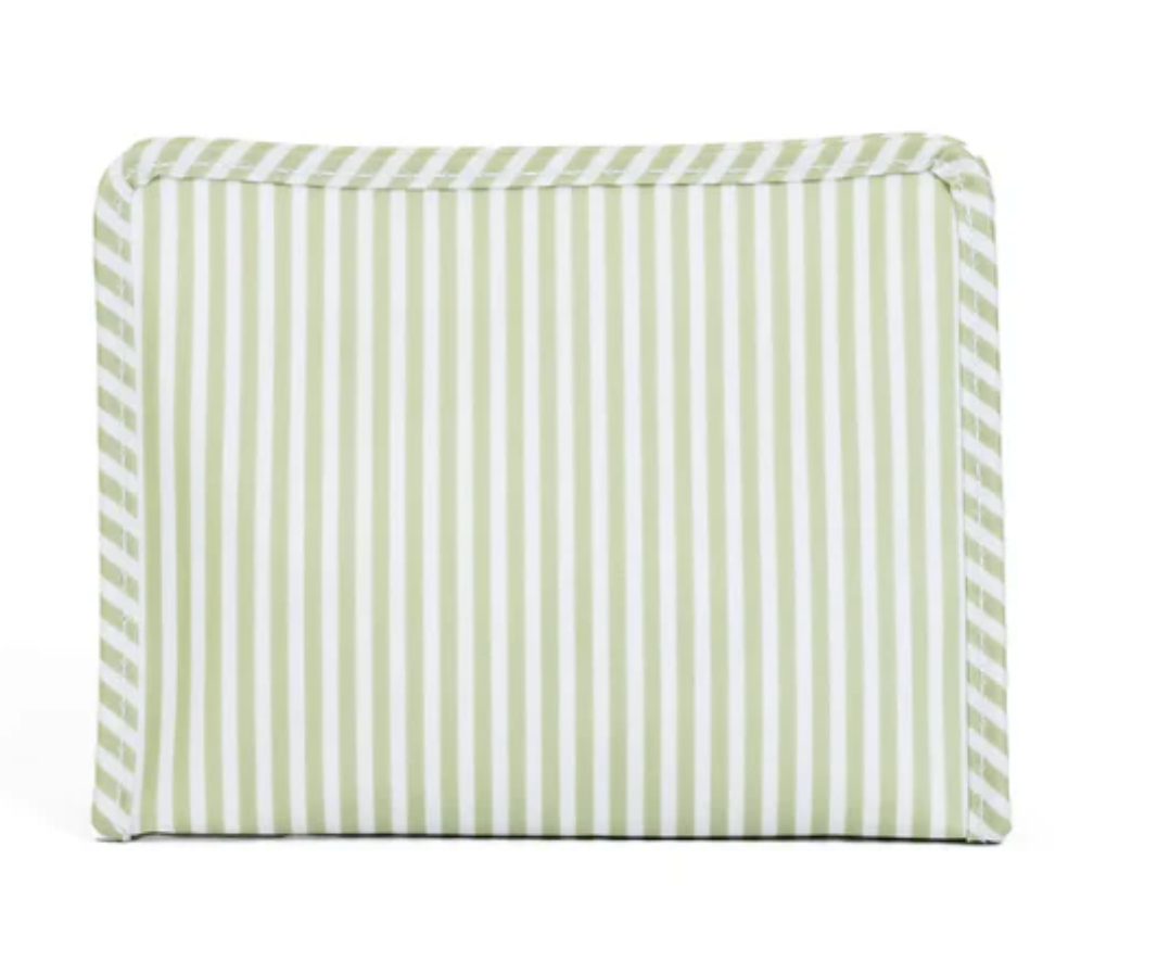TRVL Design | Pimlico Stripe Sage Roadie | Large Zip Pouch
