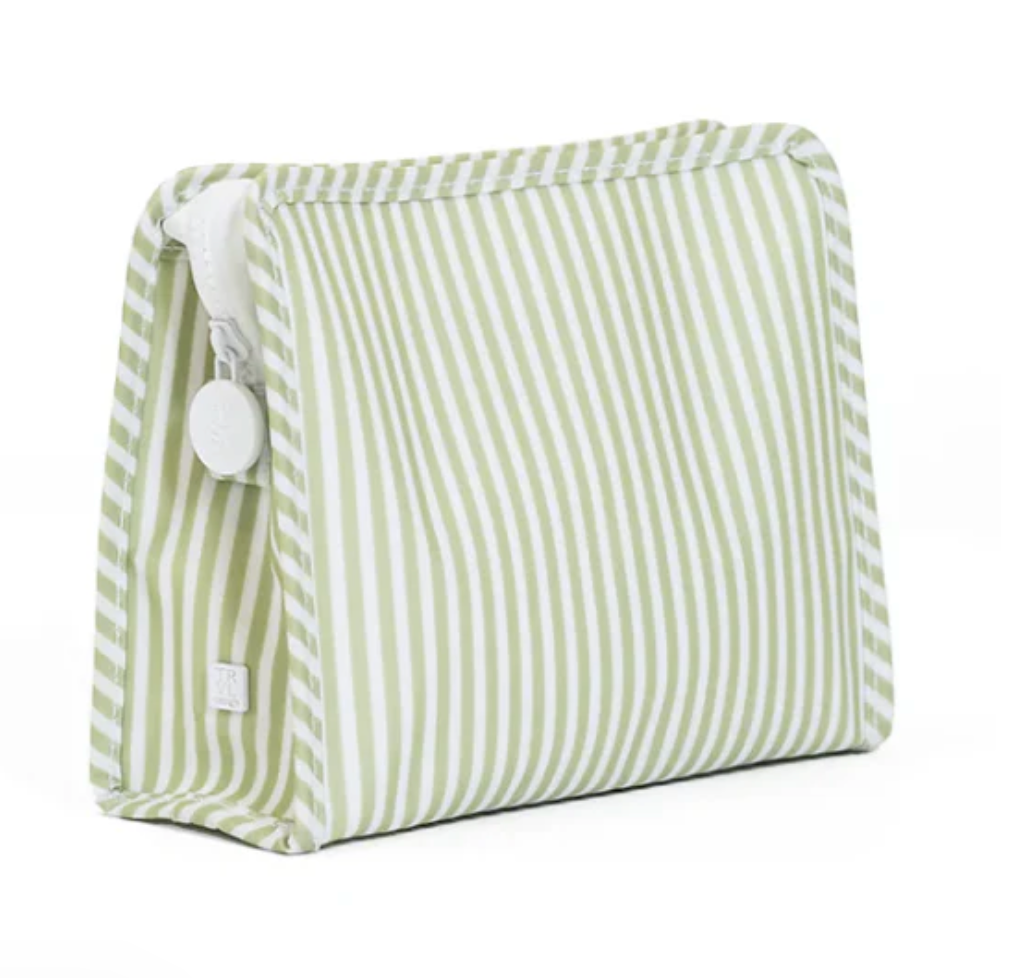 TRVL Design | Pimlico Stripe Sage Roadie | Large Zip Pouch