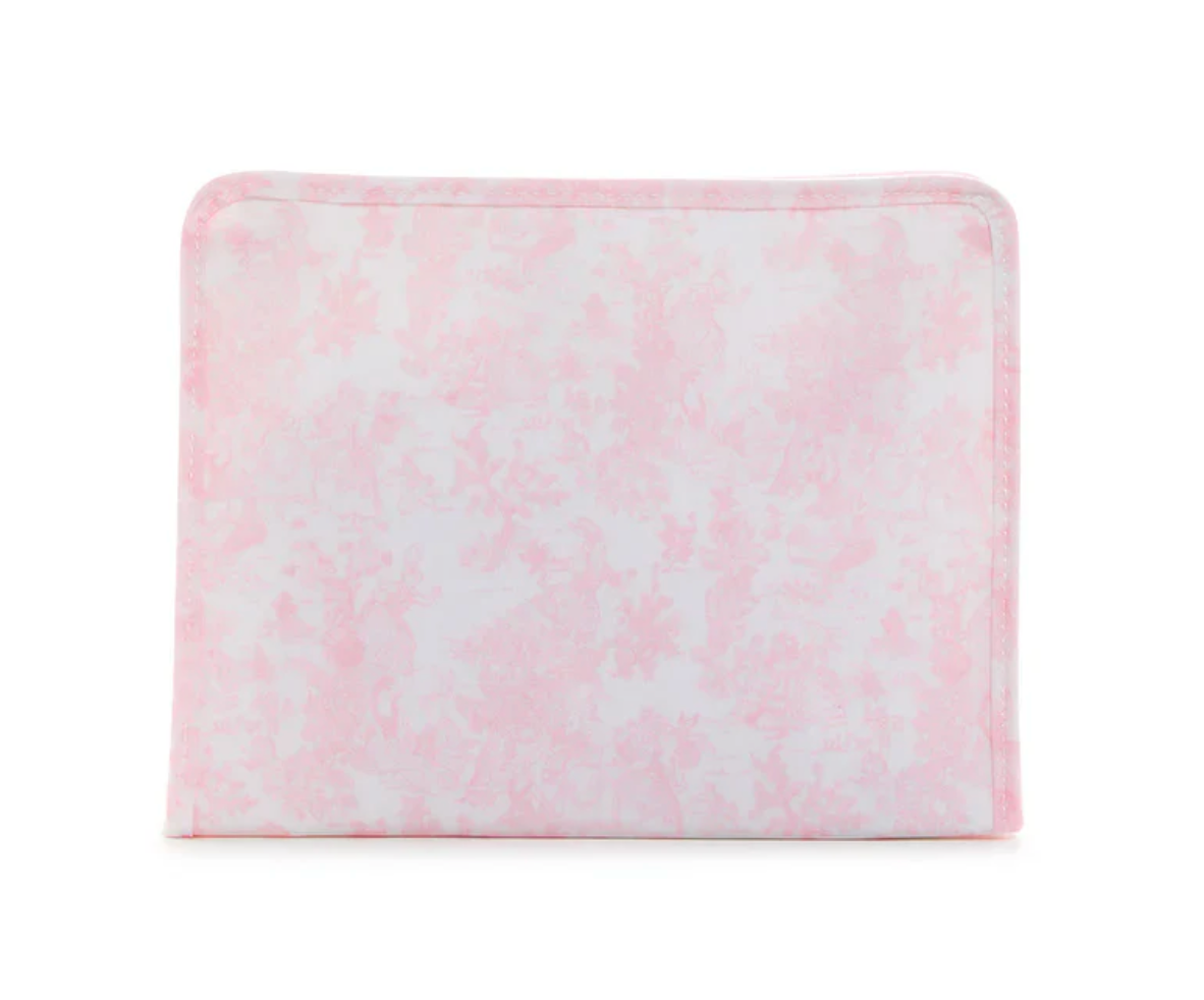 TRVL Design | Large Roadie Zip Pouch | Bunny Toile Pink