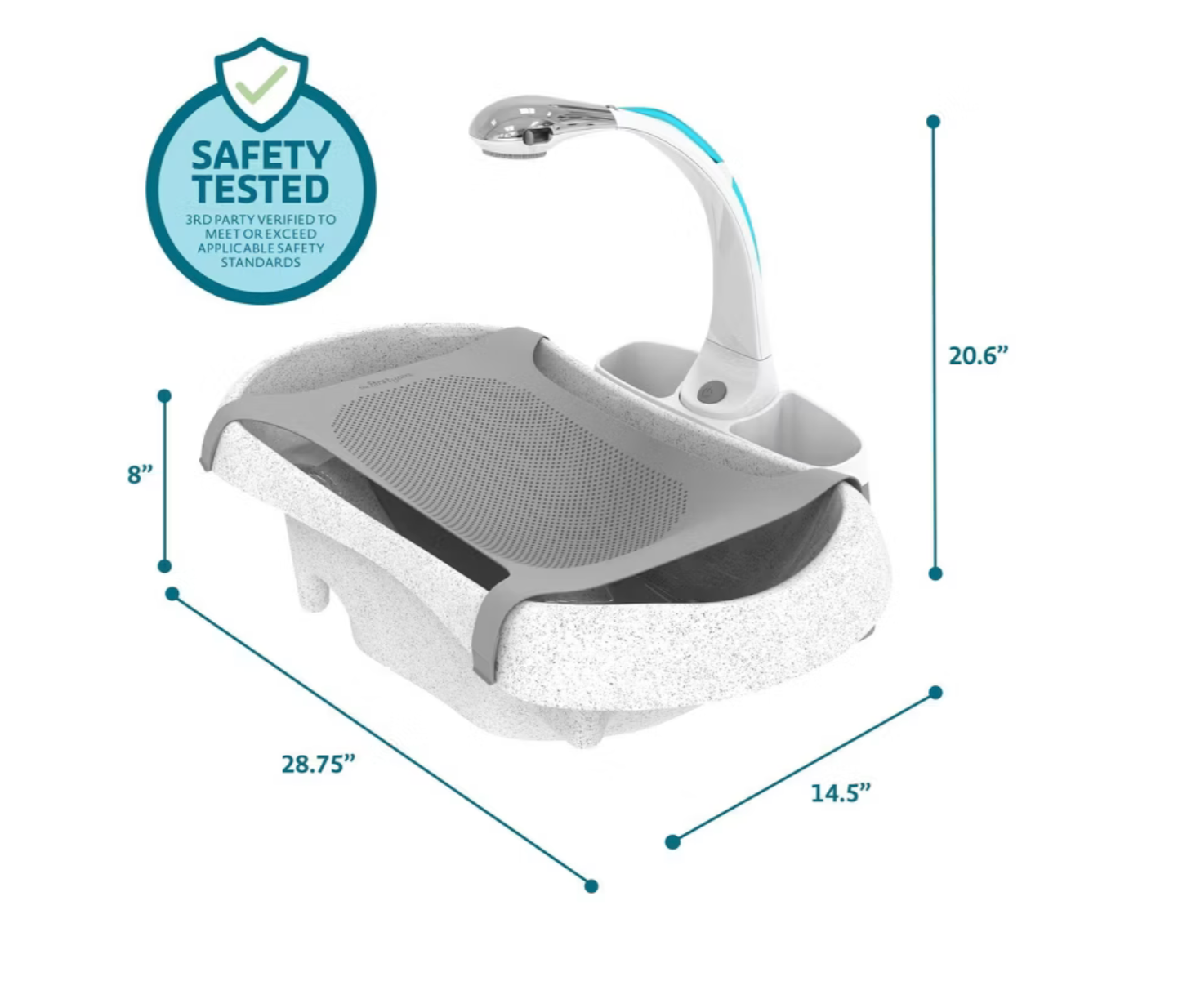 The First Years Rain Shower Baby Spa Bath Tub