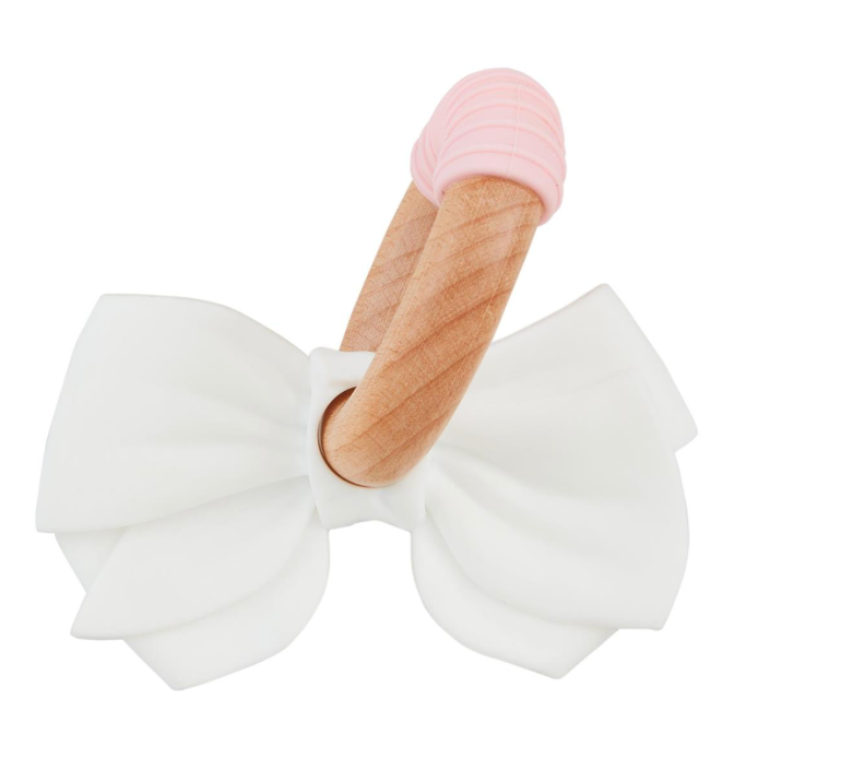 Mud Pie | Bow Silicone Teether