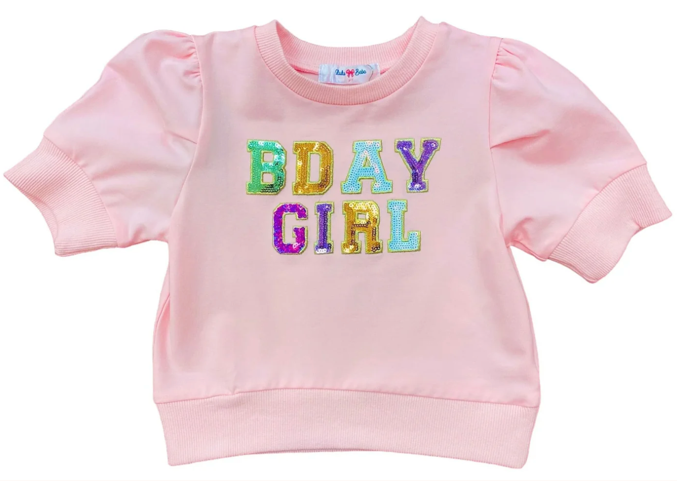 Lulu Bebe | Birthday Girl Sequin Puff Sleeve Top