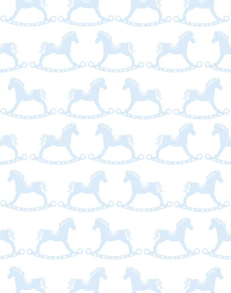 Rocking Horse Baby Blanket | Baby Blue