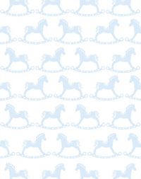 Rocking Horse Baby Blanket | Baby Blue