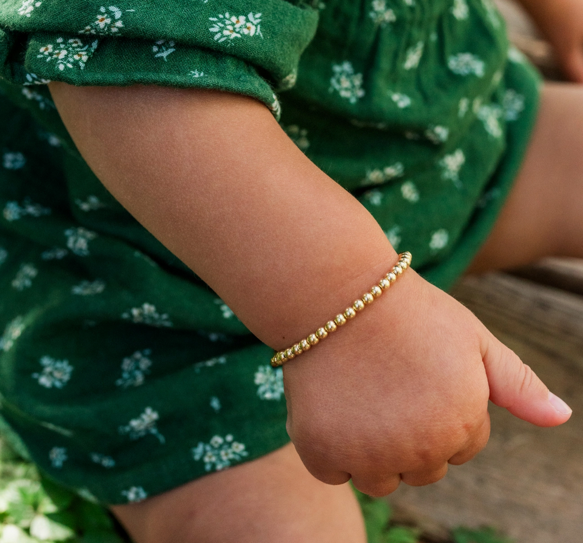 Cherished Moments | 14k Gold-Plated Sterling Silver Beaded Bracelet