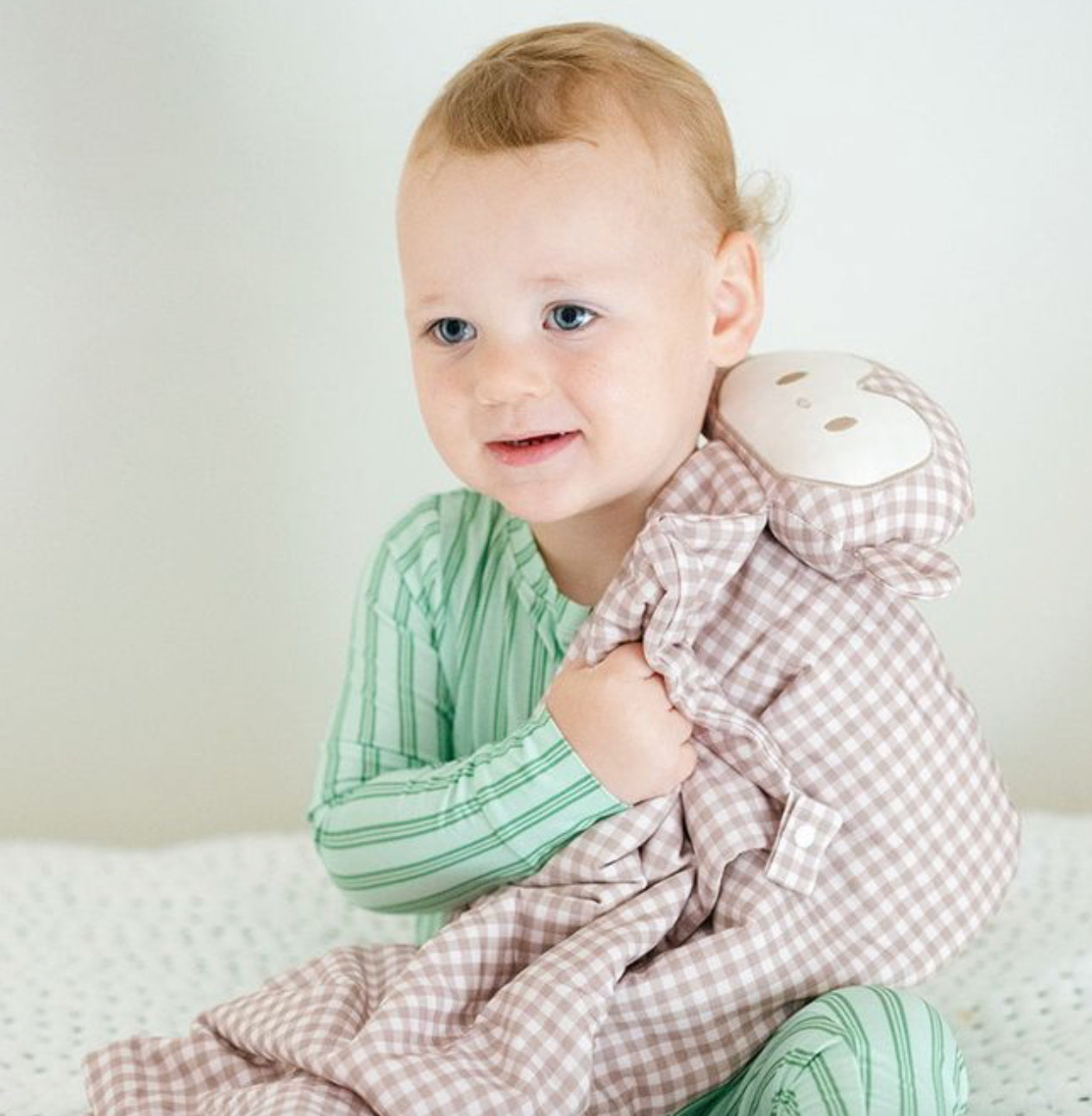 Uptown Baby | Mocha Monkey Lovey Blanket + Paci Clip Holder