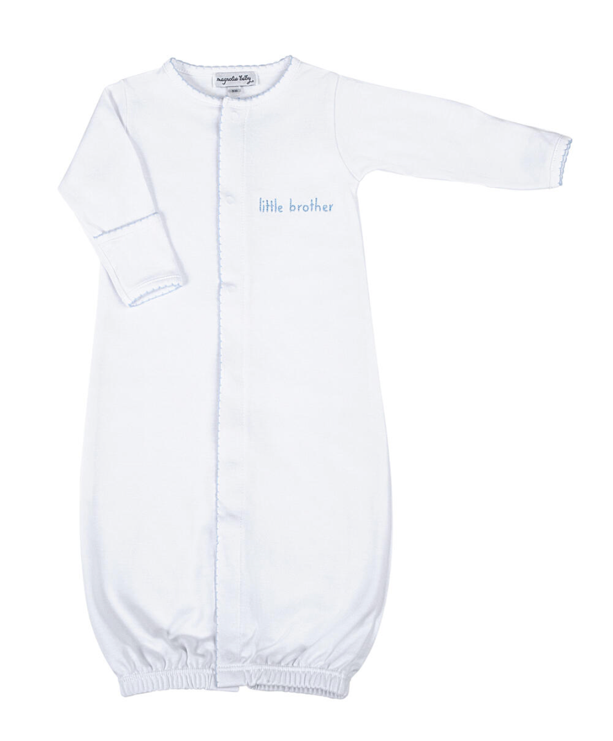 Magnolia Baby | Little Brother and Little Sister Blue Embroidered Converter