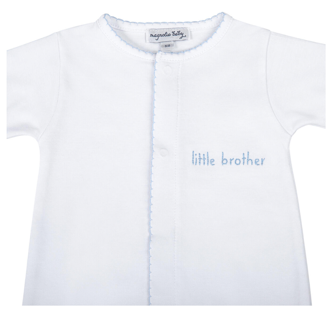 Magnolia Baby | Little Brother and Little Sister Blue Embroidered Converter