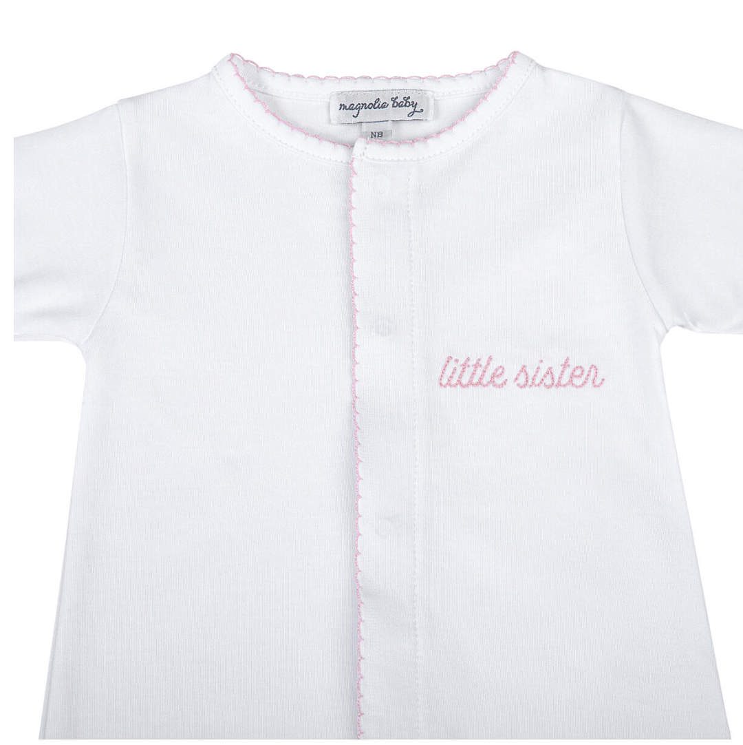 Magnolia Baby | Little Brother and Little Sister Blue Embroidered Converter