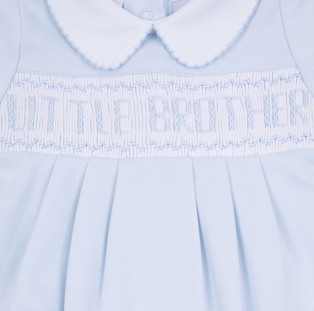 Magnolia Baby | Little Brother & Little Sister Smocked Short Sleeve Bubble