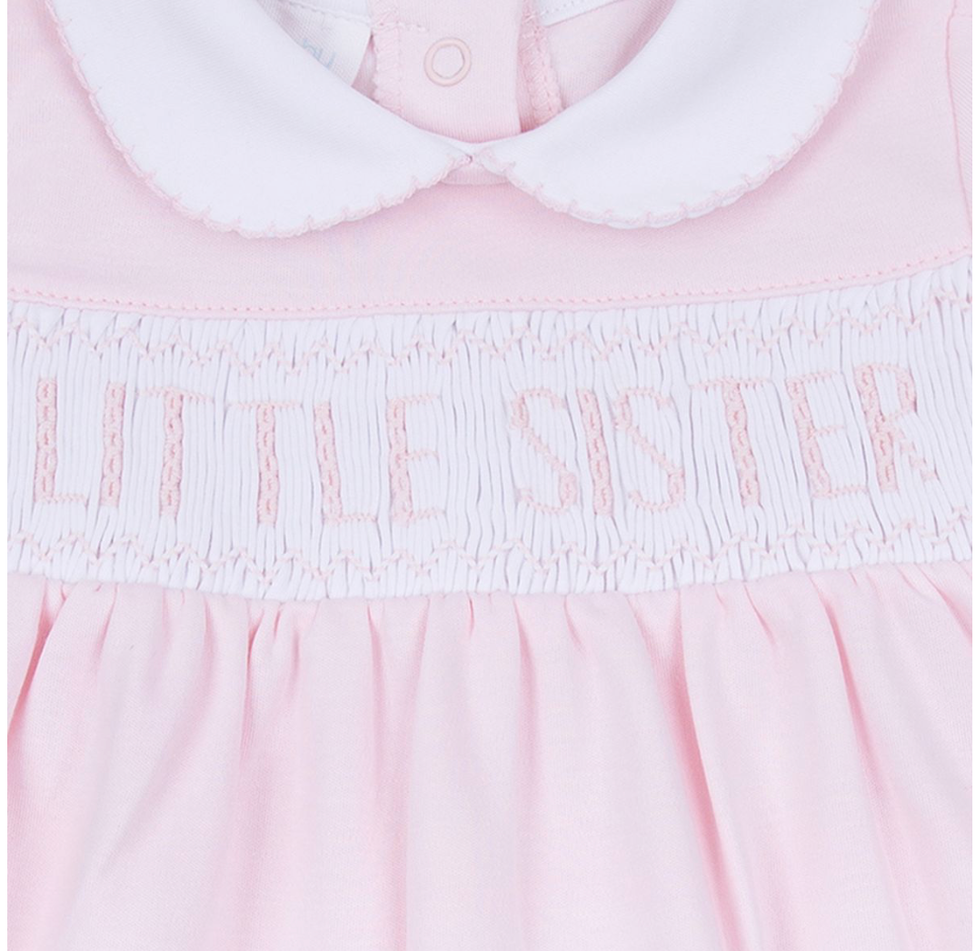 Magnolia Baby | Little Brother & Little Sister Smocked Short Sleeve Bubble
