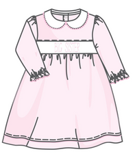 Magnolia Baby | Big Sister Smocked Long Sleeve Dress