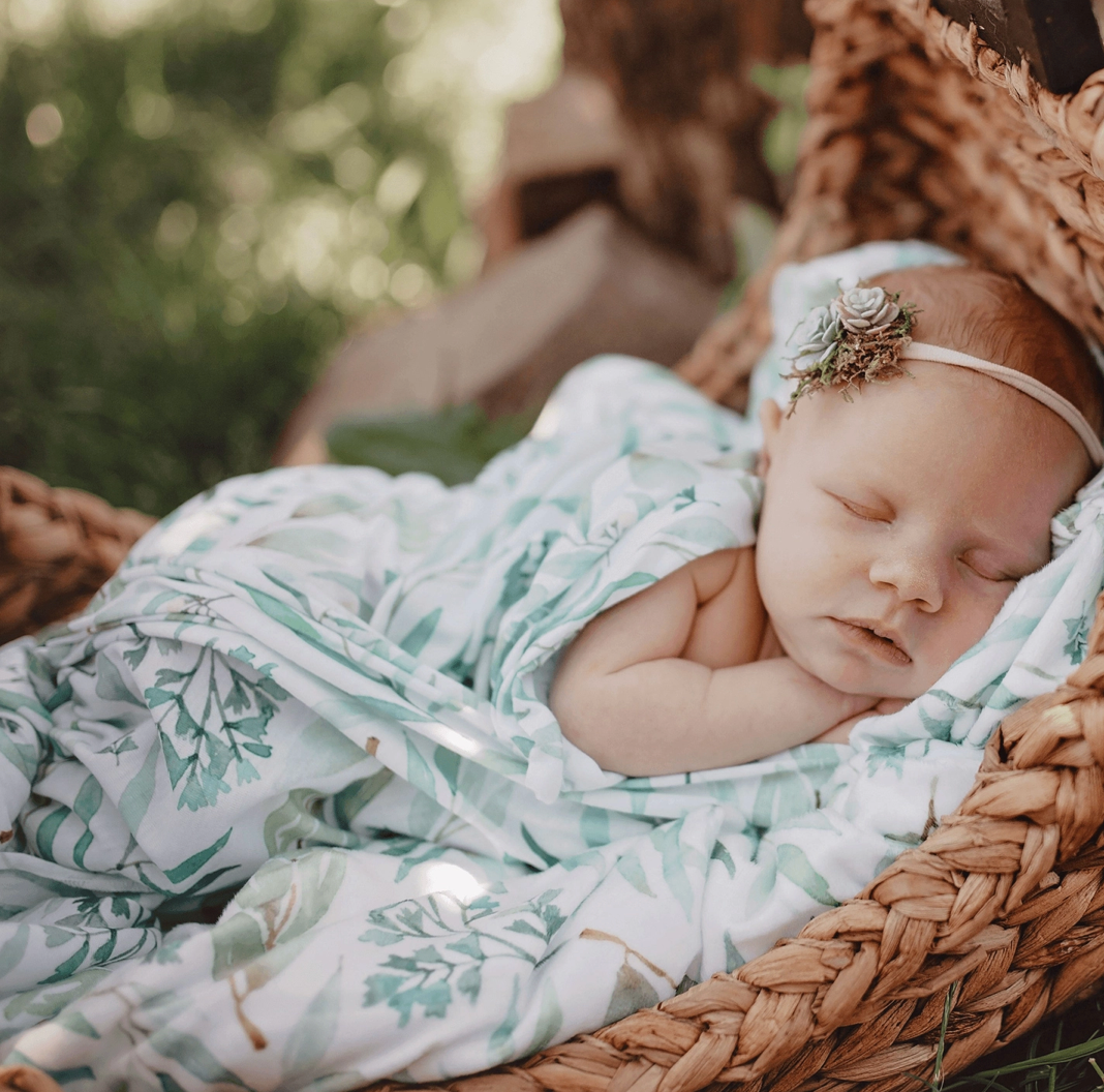 GooseWaddle | Basil and Sage Swaddle Blanket Pack