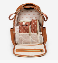 Itzy Ritzy | Cognac Boss Plus | Backpack Diaper Bag