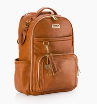 Itzy Ritzy | Cognac Boss Plus | Backpack Diaper Bag